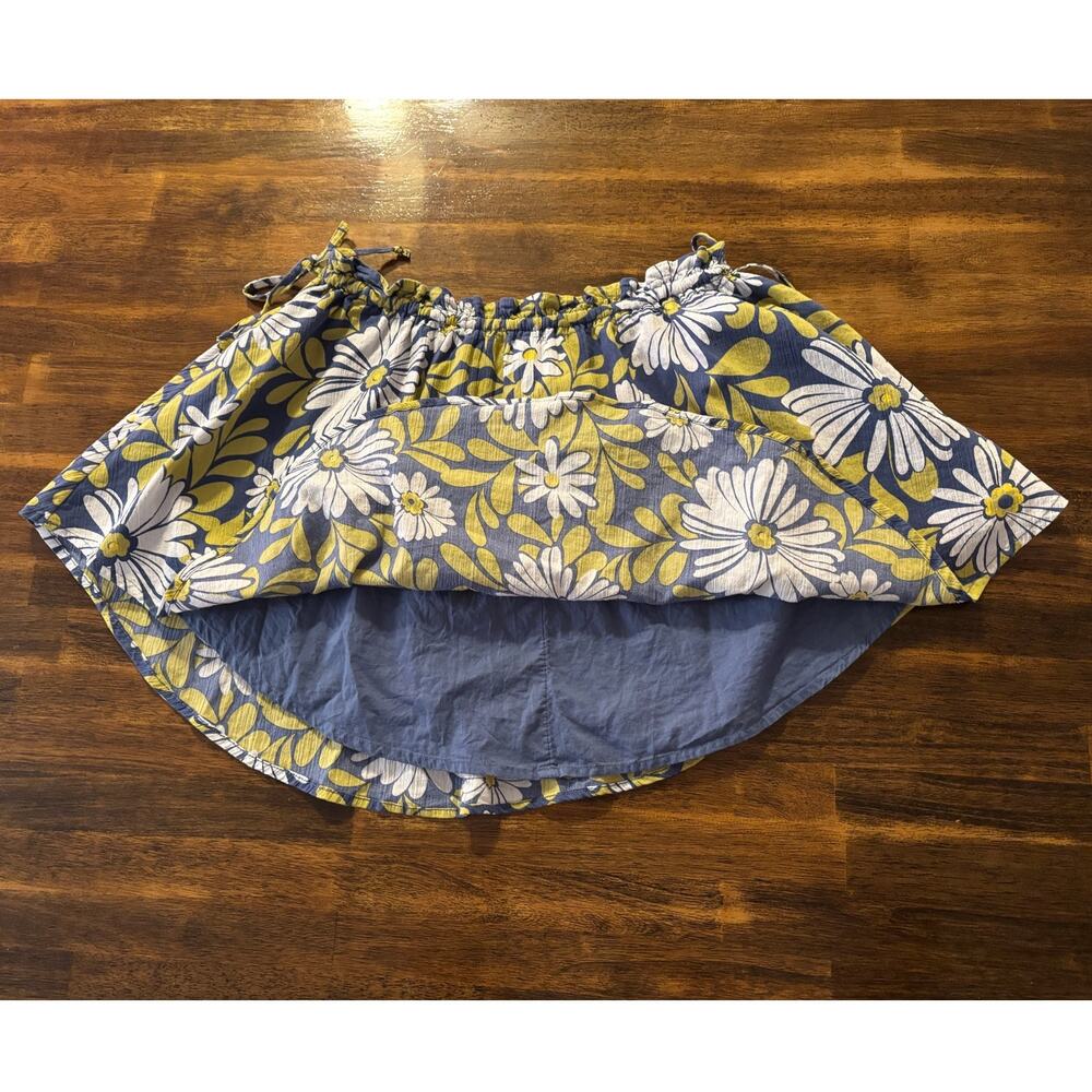 Aerie Women’s Medium Skirt Pull On 100% Cotton Floral Mini Curved Hem - Picture 5 of 15